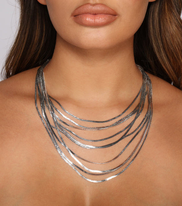 Trendy Ten Layer Snake Chain Necklace