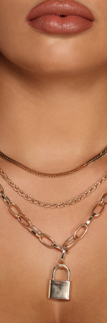 Trendy-Chic Layered Chain Link Necklace for 2022 festival outfits, festival dress, outfits for raves, concert outfits, and/or club outfits