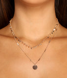 Simple Glam Layered Coin Necklace is a trendy pick to create 2023 festival outfits, festival dresses, outfits for concerts or raves, and complete your best party outfits!