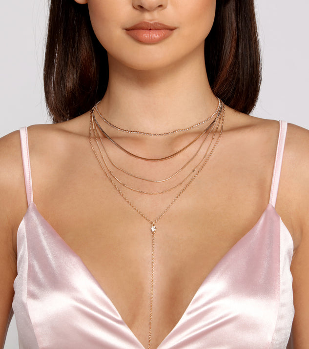 Trendy Chic Layered Lariat Necklace