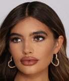 Fall In Love Heart Hoop Earrings