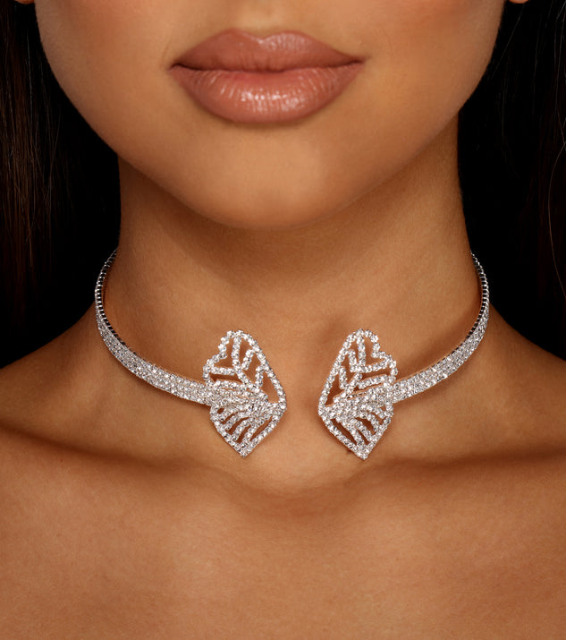 Butterfly Beauty Rhinestone Choker Necklace for 2022 festival outfits, festival dress, outfits for raves, concert outfits, and/or club outfits