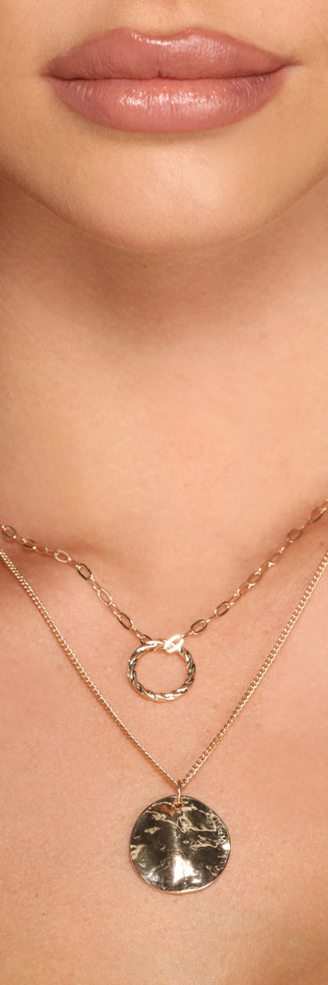 Chic Coin Charm Layered Necklace for 2022 festival outfits, festival dress, outfits for raves, concert outfits, and/or club outfits