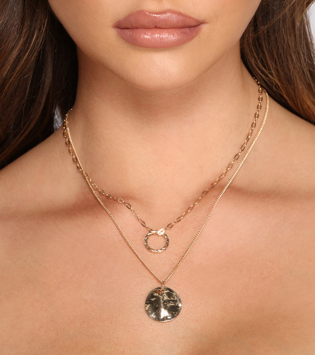 Chic Coin Charm Layered Necklace Windsor - Main Image