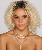 Five-Layer Rhinestone Bar And Cross Necklace Set for 2022 festival outfits, festival dress, outfits for raves, concert outfits, and/or club outfits