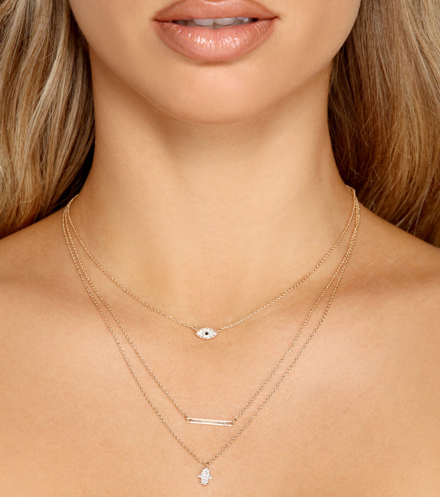 Radiant Dainty Layered Charm Necklace