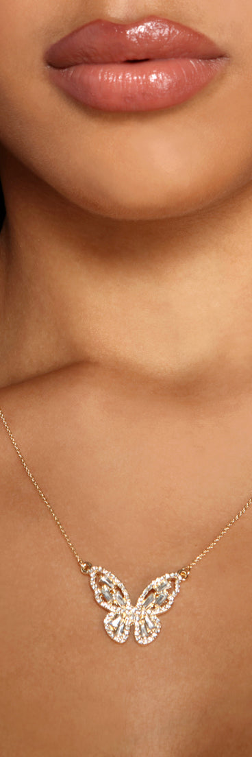 Flirty and Fluttery Butterfly Charm Necklace is a trendy pick to create 2023 festival outfits, festival dresses, outfits for concerts or raves, and complete your best party outfits!