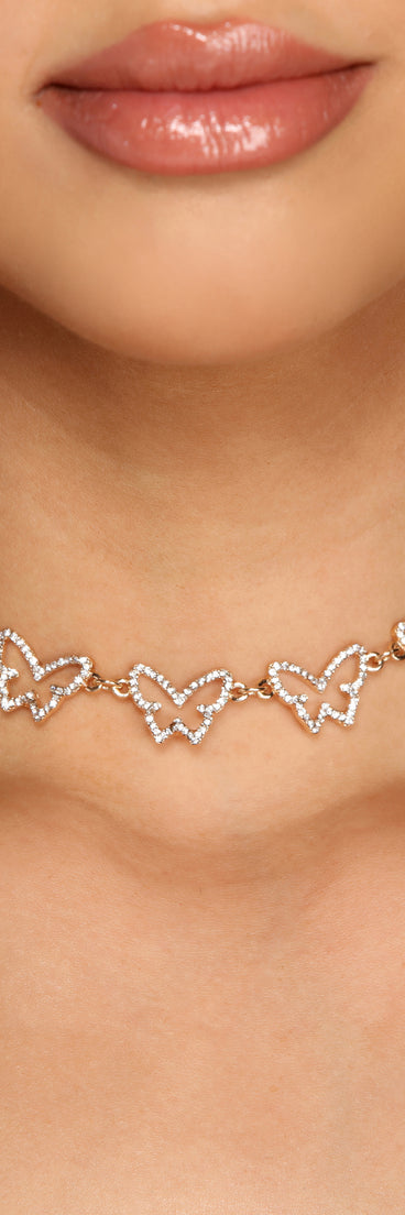 Dainty Details Rhinestone Choker Necklace