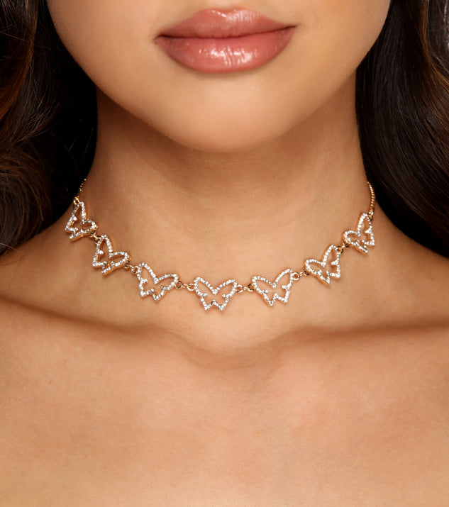 Dainty Details Rhinestone Choker Necklace