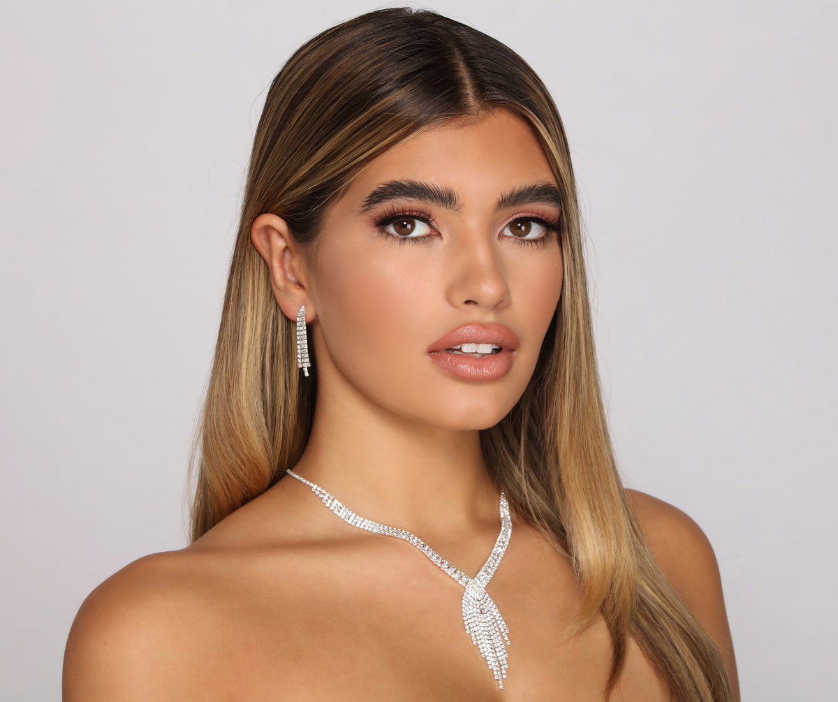 Bling On The Beauty Necklace And Earrings Set