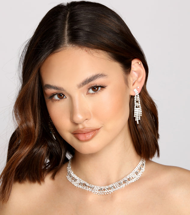 Luxe Stunner Marquise Collar And Duster Set for 2022 festival outfits, festival dress, outfits for raves, concert outfits, and/or club outfits