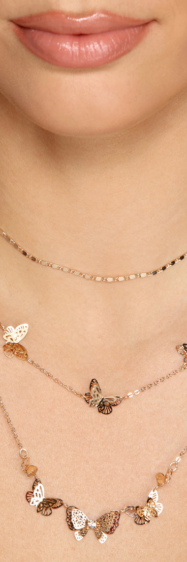 Effortless And Trendy Three-Pack Necklace Set for 2022 festival outfits, festival dress, outfits for raves, concert outfits, and/or club outfits