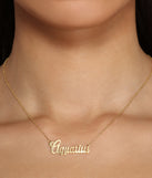 Aquarius Script Necklace