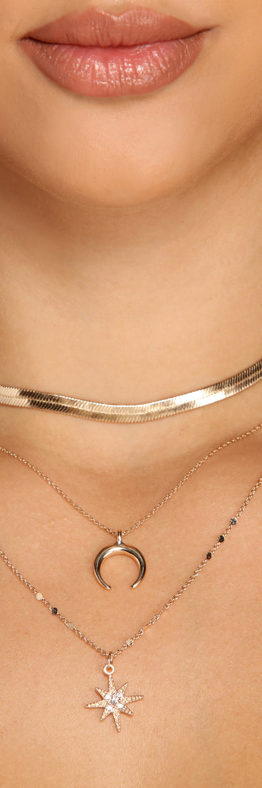 Seeing Stars Necklace Multi Pack is a trendy pick to create 2023 festival outfits, festival dresses, outfits for concerts or raves, and complete your best party outfits!