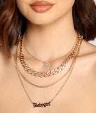 Dazzle On Babygirl Layered Necklace for 2022 festival outfits, festival dress, outfits for raves, concert outfits, and/or club outfits