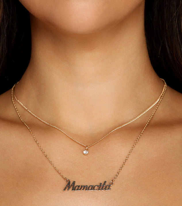 Mamacita Cubic Zirconia Necklaces for 2022 festival outfits, festival dress, outfits for raves, concert outfits, and/or club outfits