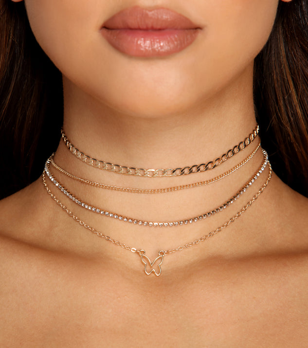 Four-Pack Trendy Choker Necklace Set | Windsor