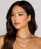 Chain Link Necklace Two Pack is a trendy pick to create 2023 festival outfits, festival dresses, outfits for concerts or raves, and complete your best party outfits!