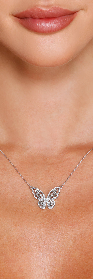 Dainty Rhinestone Butterfly Charm Necklace is a trendy pick to create 2023 festival outfits, festival dresses, outfits for concerts or raves, and complete your best party outfits!