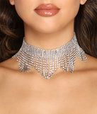 Diva Moment Fringe Rhinestone Collar is a stunning choice for a bridesmaid dress or maid of honor dress, and to feel beautiful at Homecoming 2023, fall or winter weddings, formals, & military balls!