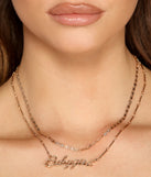 Babygirl Two Layer Necklace for 2022 festival outfits, festival dress, outfits for raves, concert outfits, and/or club outfits
