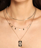 Diamond Girl Layered Pendant Necklace Set is a trendy pick to create 2023 festival outfits, festival dresses, outfits for concerts or raves, and complete your best party outfits!