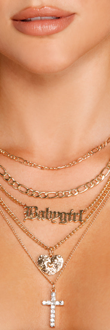 You Got This Babygirl Layered Necklace is a trendy pick to create 2023 festival outfits, festival dresses, outfits for concerts or raves, and complete your best party outfits!