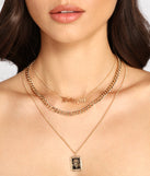 Trendy Mood Layered Charm Necklace for 2022 festival outfits, festival dress, outfits for raves, concert outfits, and/or club outfits