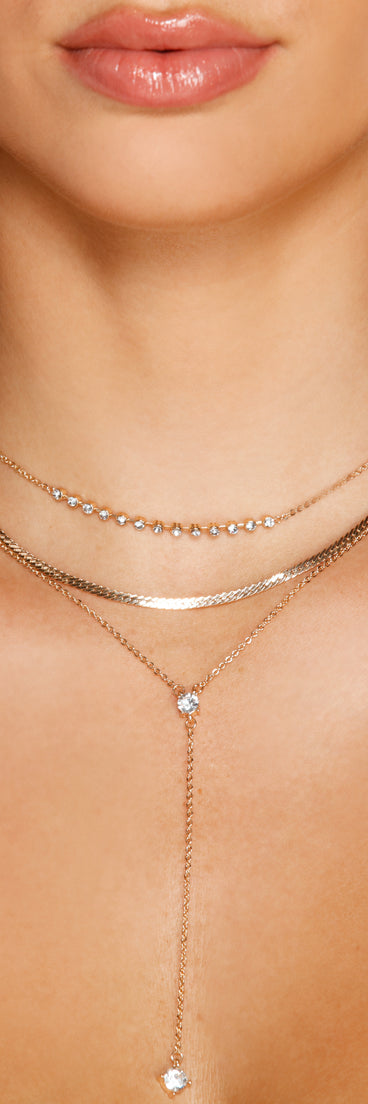 Feelin Edgy Layered Snake Chain Necklace