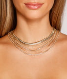 Bold Layered Snake Chain And Rhinestone Necklace is a trendy pick to create 2023 festival outfits, festival dresses, outfits for concerts or raves, and complete your best party outfits!