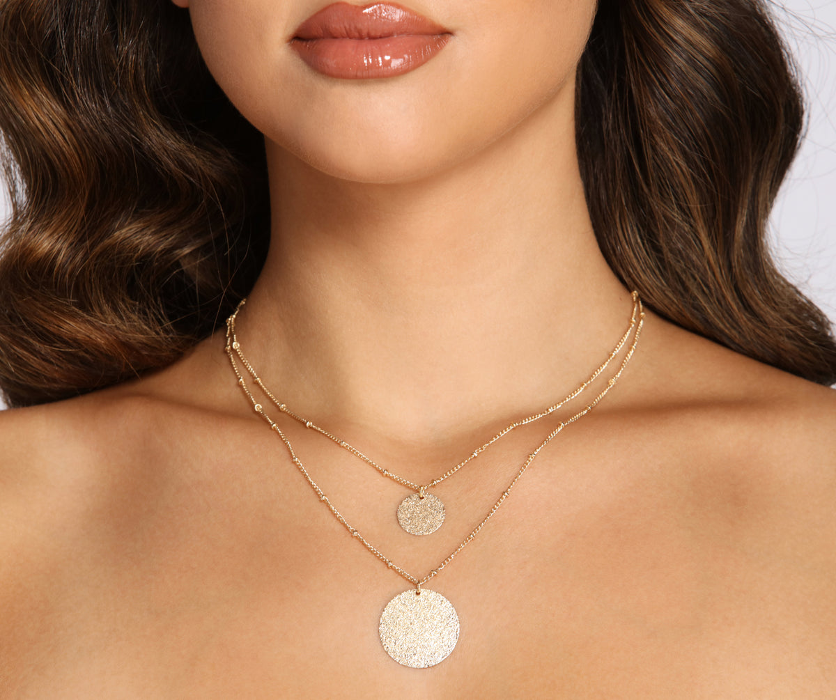 Chic Layered Coin Charm Necklace
