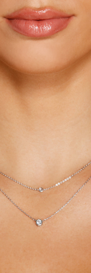 Layered Glamour Cubic Zirconia Necklace is a trendy pick to create 2023 festival outfits, festival dresses, outfits for concerts or raves, and complete your best party outfits!