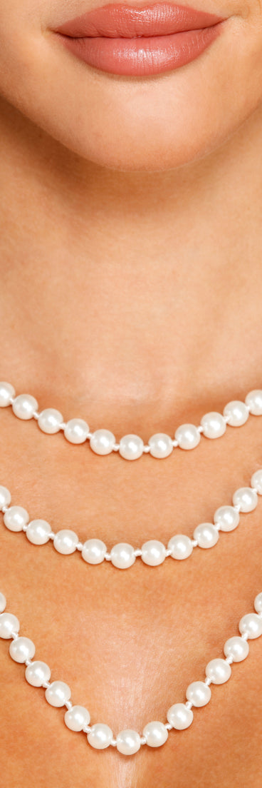 Classic Chic Layered Faux Pearl Necklace