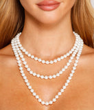 Classic Chic Layered Faux Pearl Necklace
