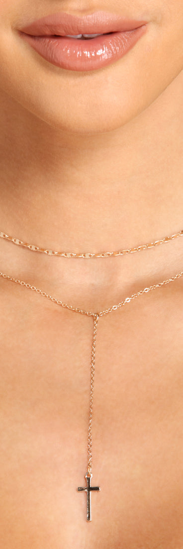 Snake Chain And Cross Necklace Set for 2022 festival outfits, festival dress, outfits for raves, concert outfits, and/or club outfits