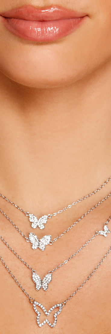 Fluttery Glam Rhinestone Butterfly Necklace Set is a trendy pick to create 2023 festival outfits, festival dresses, outfits for concerts or raves, and complete your best party outfits!