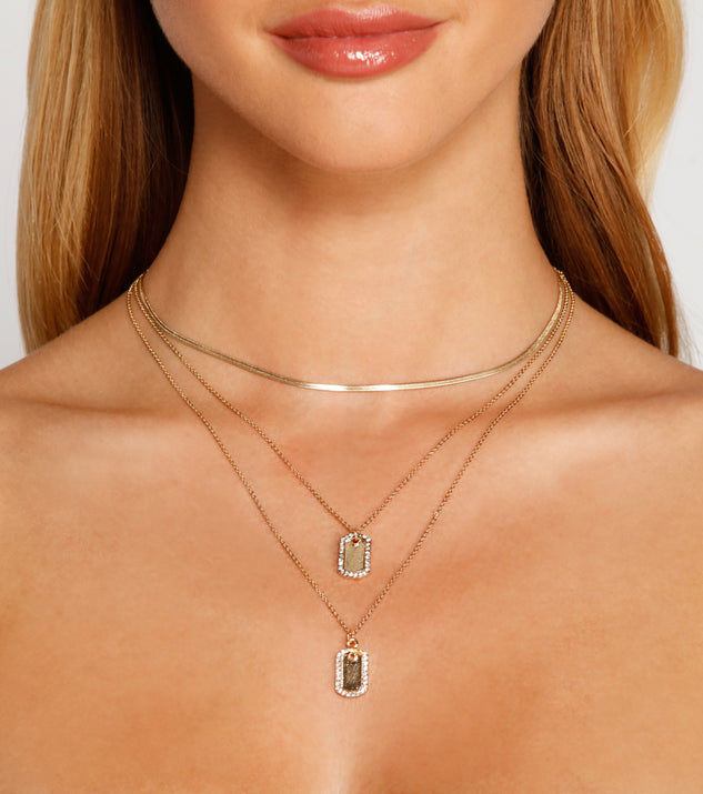 Trendy Luxe Layered Necklace Set is a trendy pick to create 2023 festival outfits, festival dresses, outfits for concerts or raves, and complete your best party outfits!