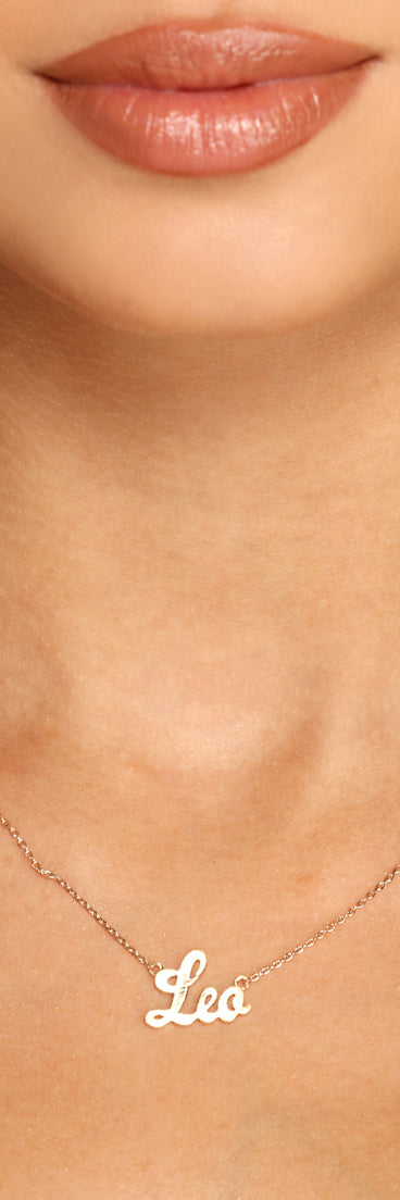 Leo Script Necklace