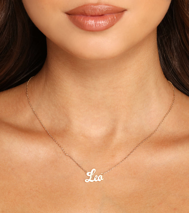 Leo Script Necklace