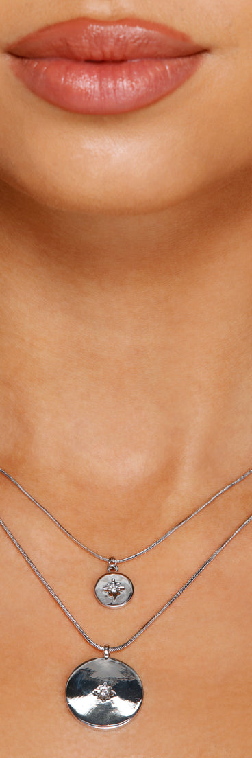 Shine On Layered Charm Necklace is a trendy pick to create 2023 festival outfits, festival dresses, outfits for concerts or raves, and complete your best party outfits!