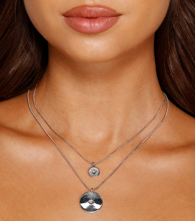 Shine On Layered Charm Necklace is a trendy pick to create 2023 festival outfits, festival dresses, outfits for concerts or raves, and complete your best party outfits!