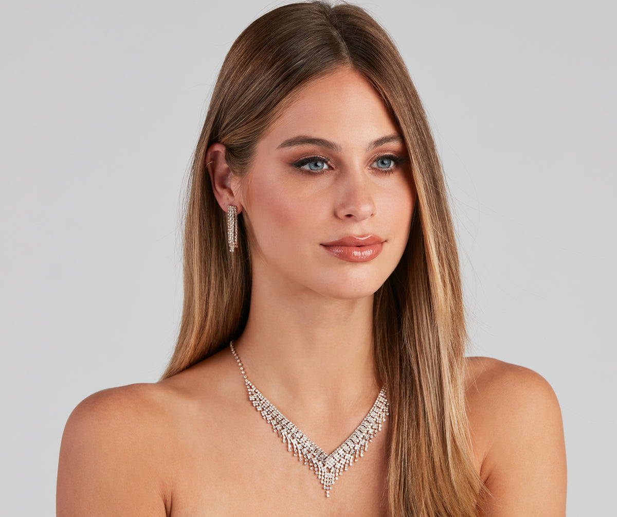Luxe Beauty Necklace And Earrings Set