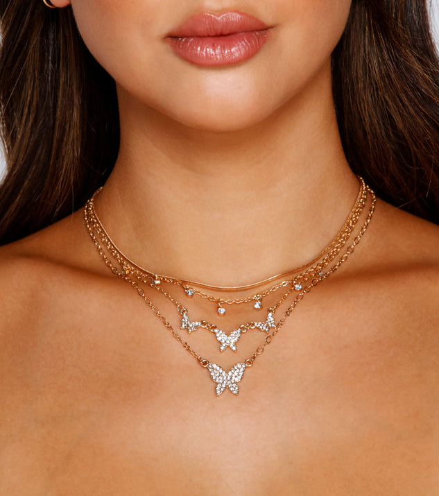 Charm Them All Layered Necklace is the perfect Homecoming look pick with on-trend details to make the 2023 HOCO dance your most memorable event yet!