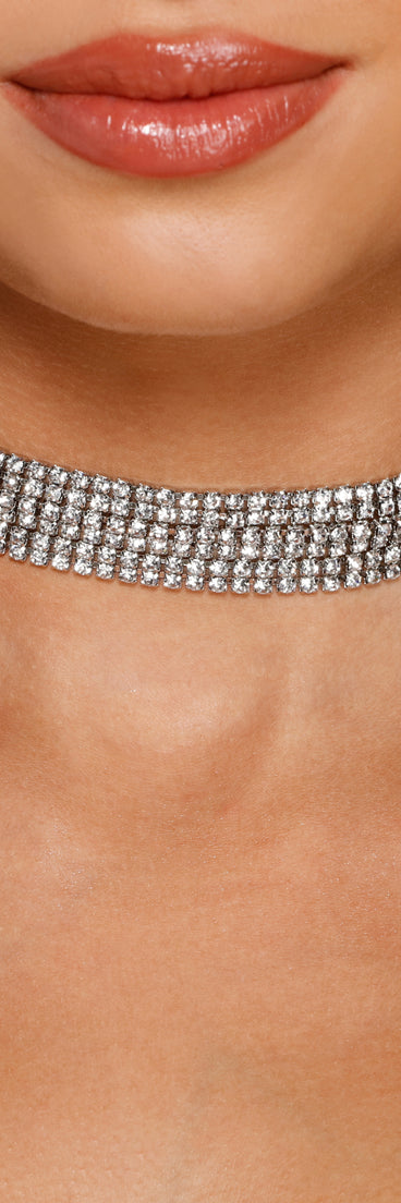 All About Luxe Rhinestone Choker Multi Pack is a trendy pick to create 2023 festival outfits, festival dresses, outfits for concerts or raves, and complete your best party outfits!