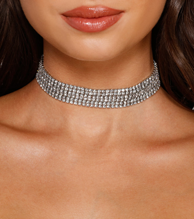 All About Luxe Rhinestone Choker Multi Pack is a trendy pick to create 2023 festival outfits, festival dresses, outfits for concerts or raves, and complete your best party outfits!