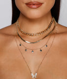 Layered In Glam Charm Necklace is a trendy pick to create 2023 festival outfits, festival dresses, outfits for concerts or raves, and complete your best party outfits!