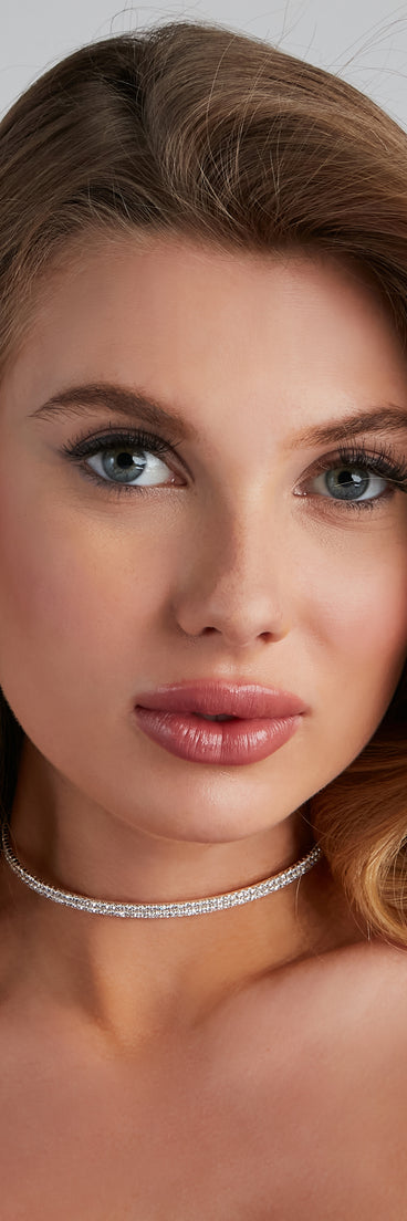 Glam Future Rhinestone Choker