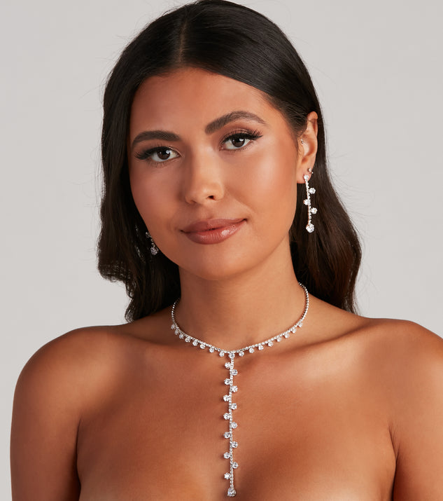 Chic Sparkle Necklace And Earrings Set for 2022 festival outfits, festival dress, outfits for raves, concert outfits, and/or club outfits
