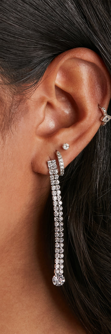 Twist Of Glam Rhinestone Lariat Set