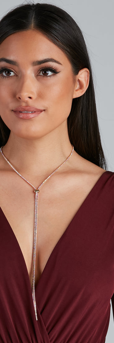 All That Shine Rhinestone Slider Necklace